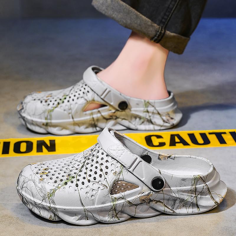 Image of Men's Clog Garden Shoes Adult Mule Outdoor Sports Sandals Summer Water Beach Shoes Casual Comfortable Fashion Breathable Slippers Lightweight