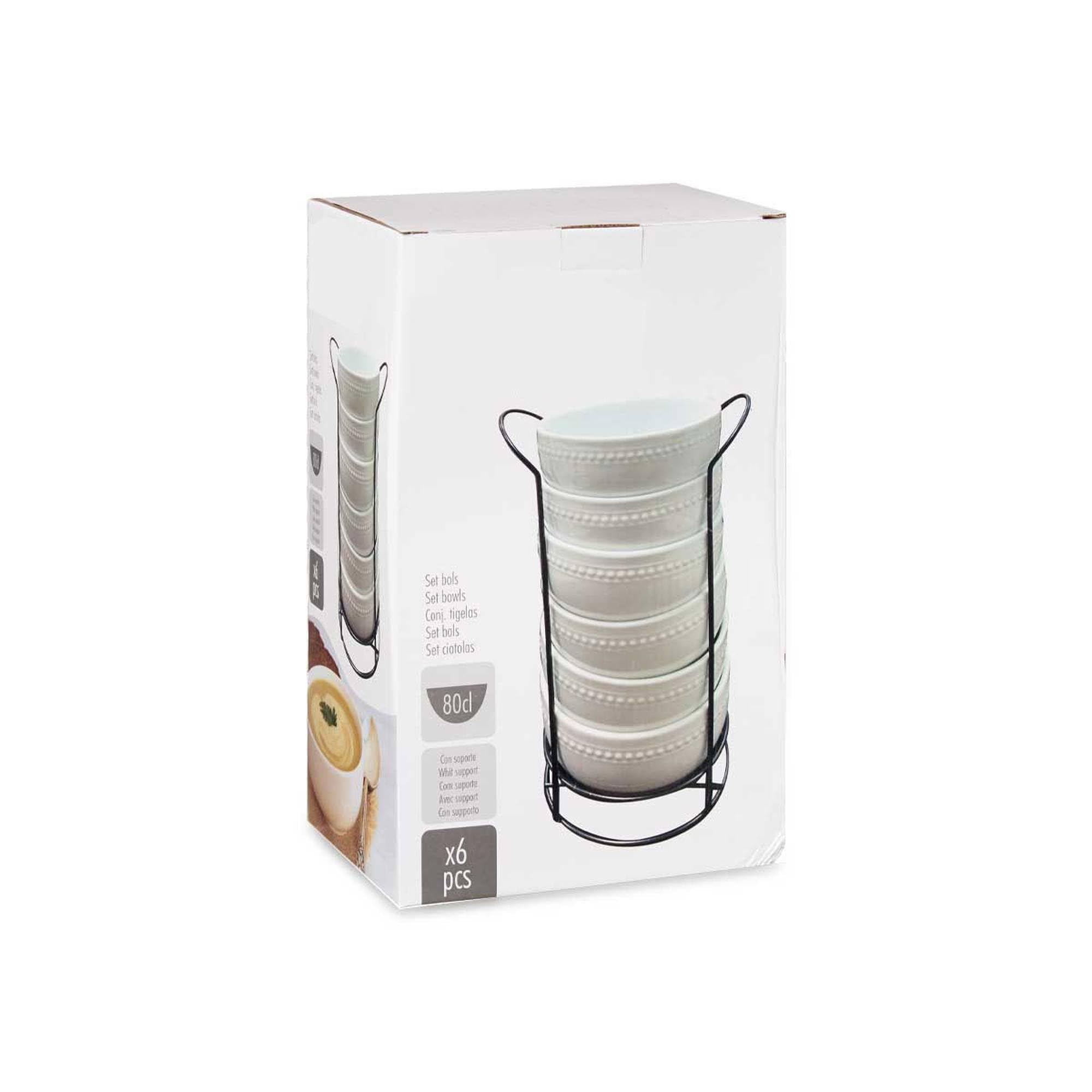 Set de 6 bols en porcelaine blanche 800 ml C Sopor collection VESSIA