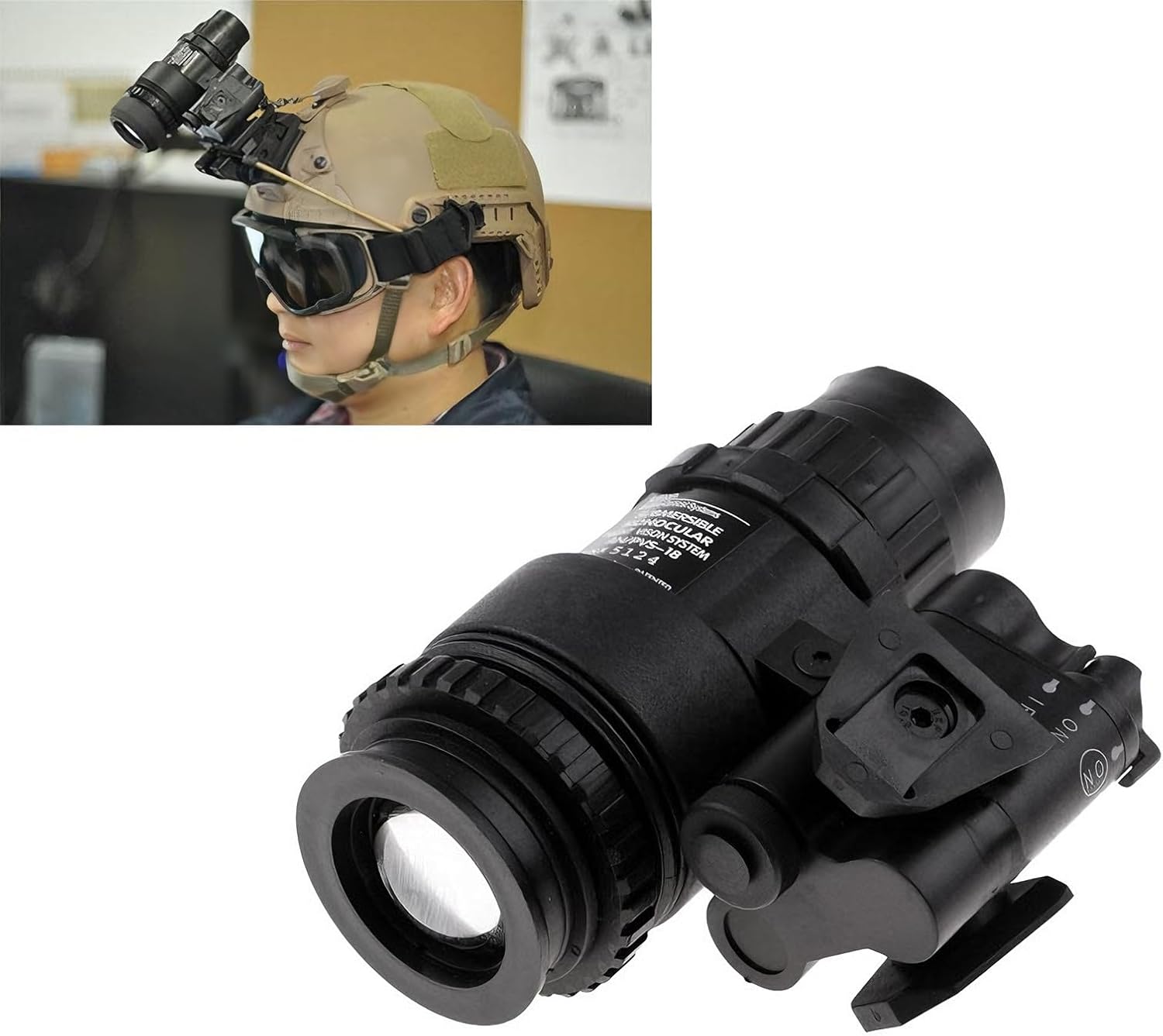 Tactical Helmet Set Airsoft Helmet Metal Dump Truck, Goggles Headlamp Protective Kit for Outdoor Tactical Games.((A))