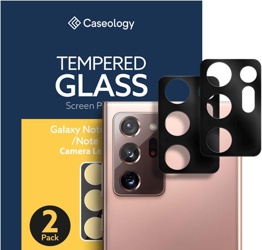 Caseology Lens Protector for Samsung Galaxy Note 20 Ultra Camera Lens Protector 2 Pack (2020) - Black