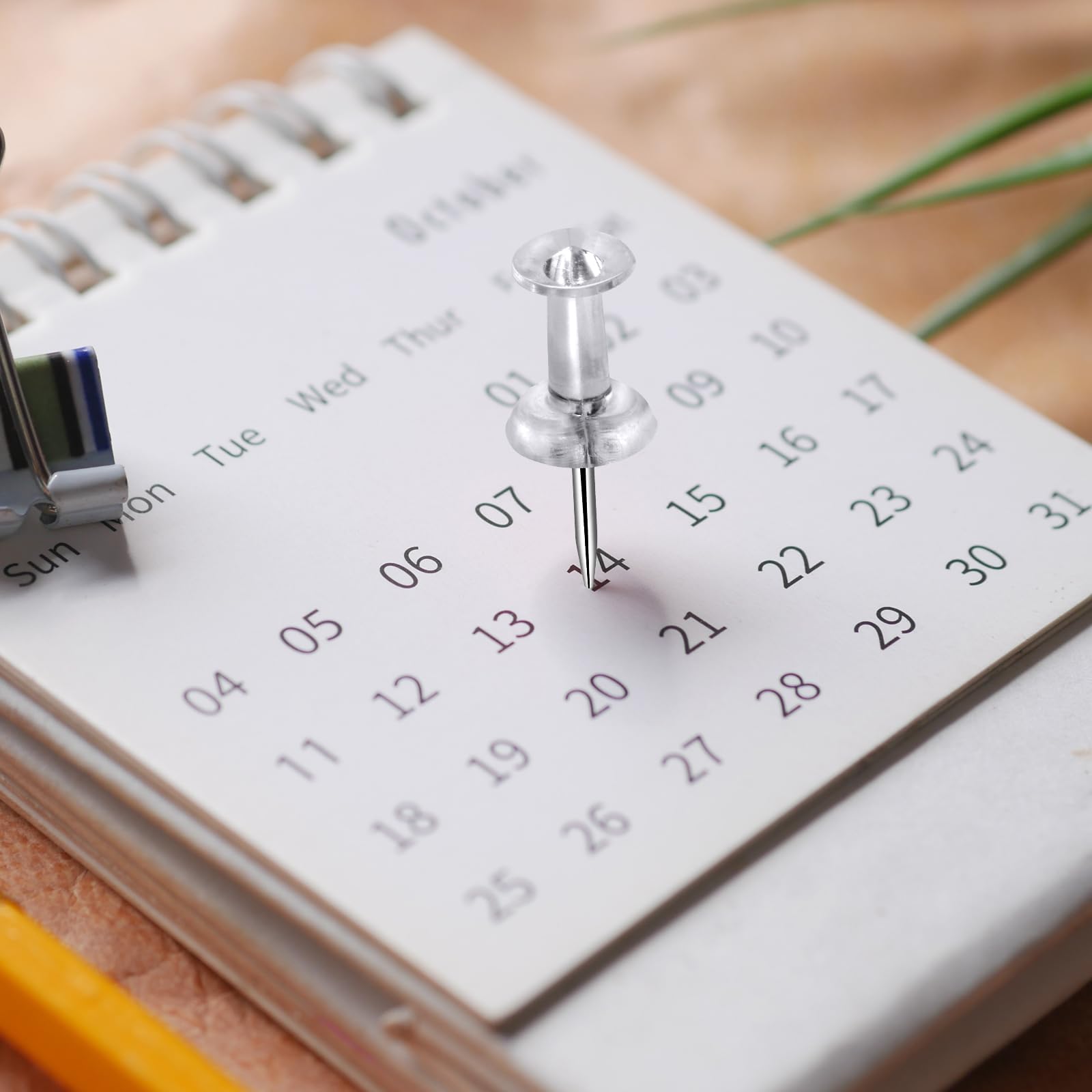 200 Pcs Push Pins Tacks Thumb Tacks for Wall Clear Plastic Head Steel Point Decorative Push Pins Standard — view 7