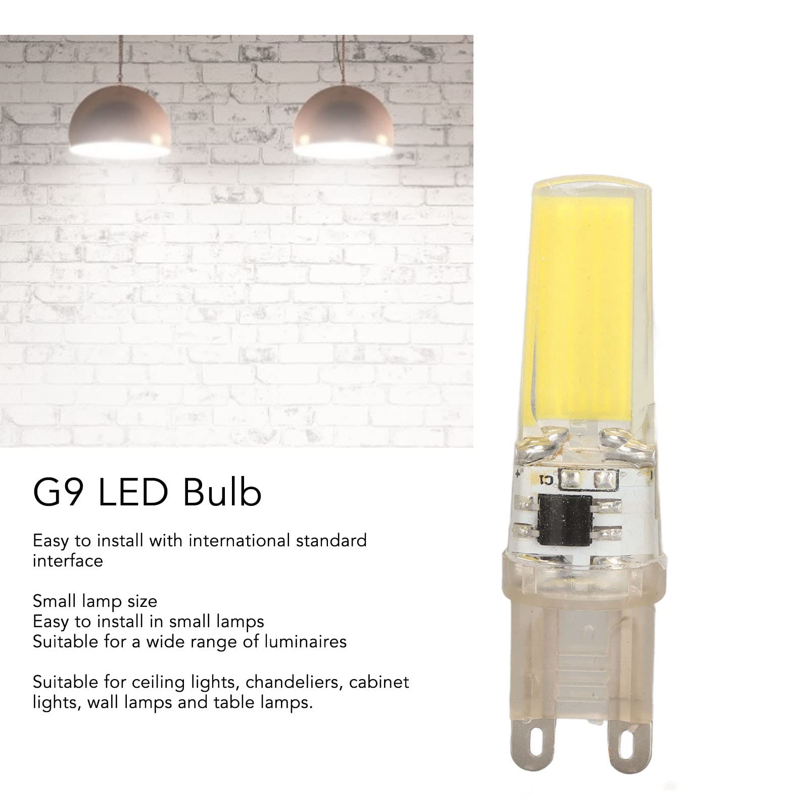 RIZGHWOY G9 LED Light Bulb, Dimmable 9W Silicone COB Bulb - Image 2