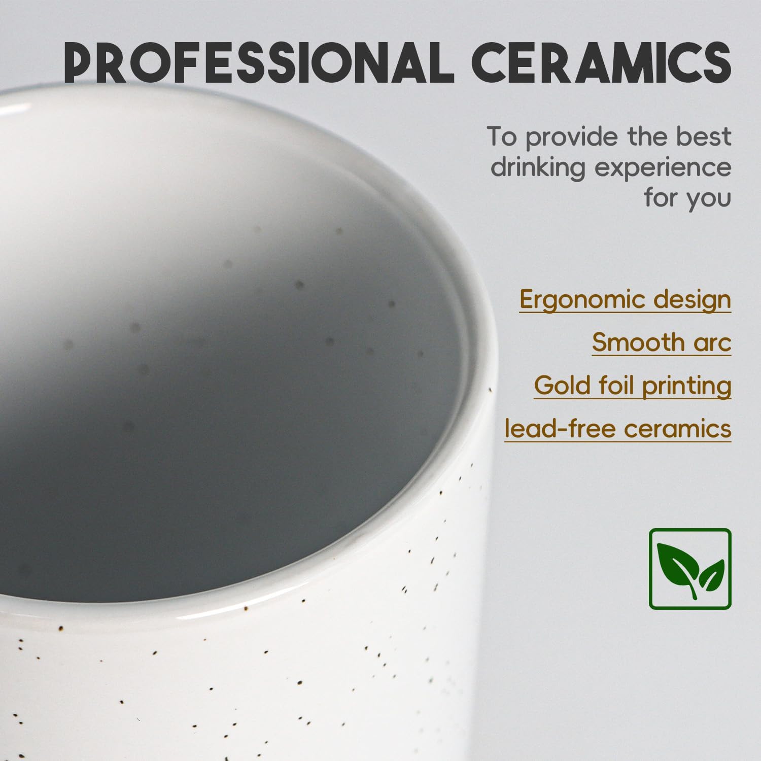 harebe 20 OZ Large Coffee Mug, Ceramic Tea Cup for Office and Home, Big Capacity with Handle, Microwave & Dishwasher Safe Cups for Men Women Mug Lovers, White - Image 5