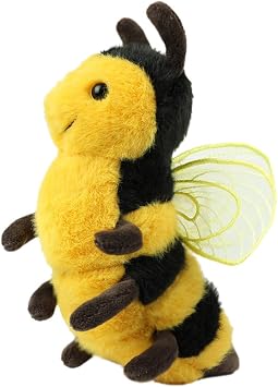 Cute Soft Plush Realistic Honey Bee Stuffed Animals Cushion Toy Doll, 6" Bumblebee Plushie Toys Best Birthday Christmas Anniversary Fiesta Party Classroom Prizes Gifts for Children Kids Baby Toys
