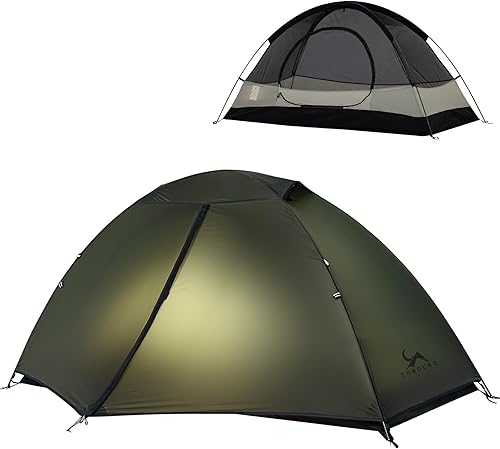 MC TOMOUNT Backpacking Tent 1 Person Tent Waterproof Lightweight Tent for Outdoor Camping Hiking