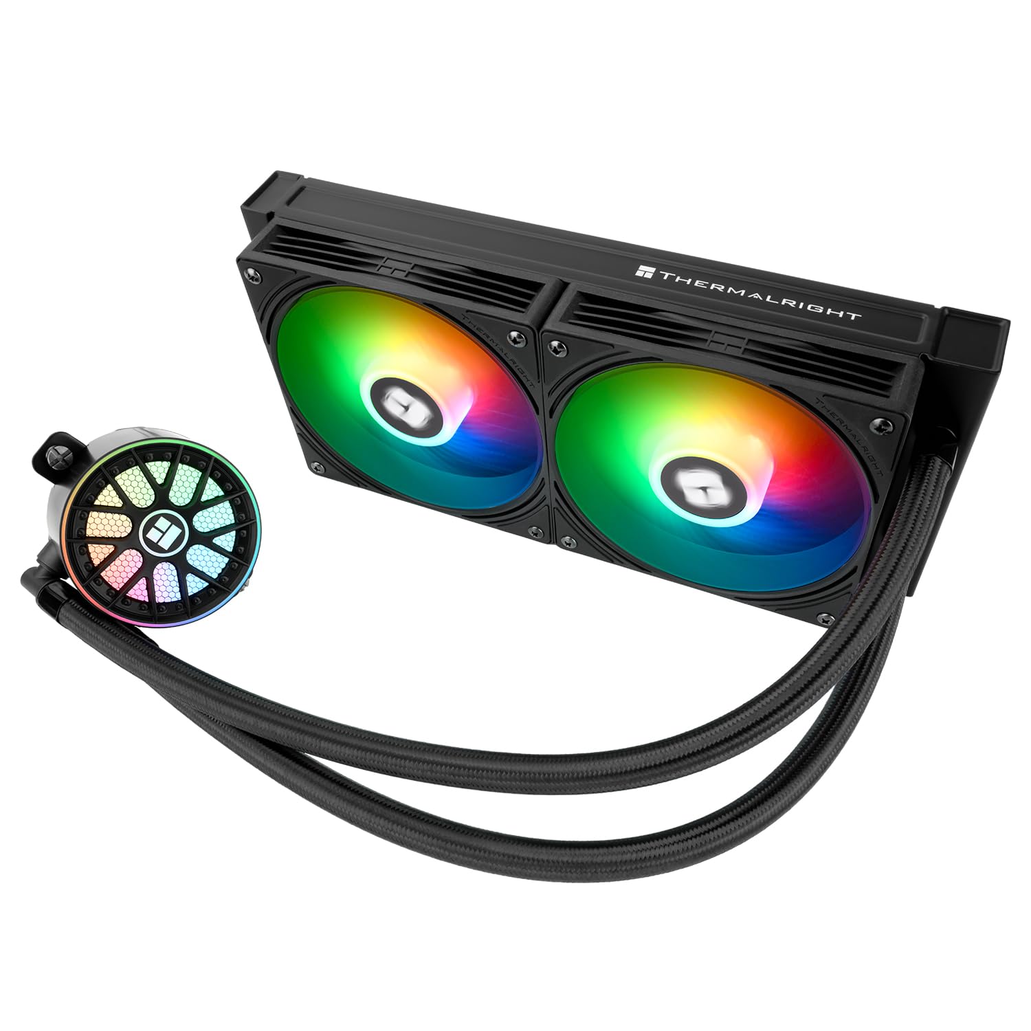Thermalright Aqua Elite 240 V6 ARGB Black-CPU Refroidisseur de liquide, pompe à régulation PWM efficace, pour AM4/AM5, Intel LGA1150/1151/1200/2011/1851/1700, refroidisseur intégré refroidi à l'eau