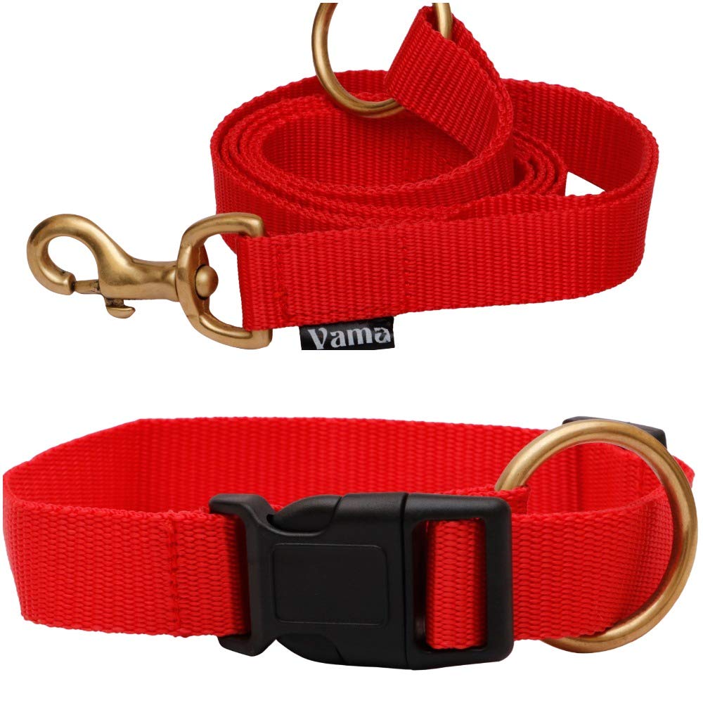 Vama Leathers Essential Leash and Collar – Adjustable, Lightweight, Waterproof. Attractive Red. (B08WMBGRYP) Amazon Price History, Amazon Price Tracker