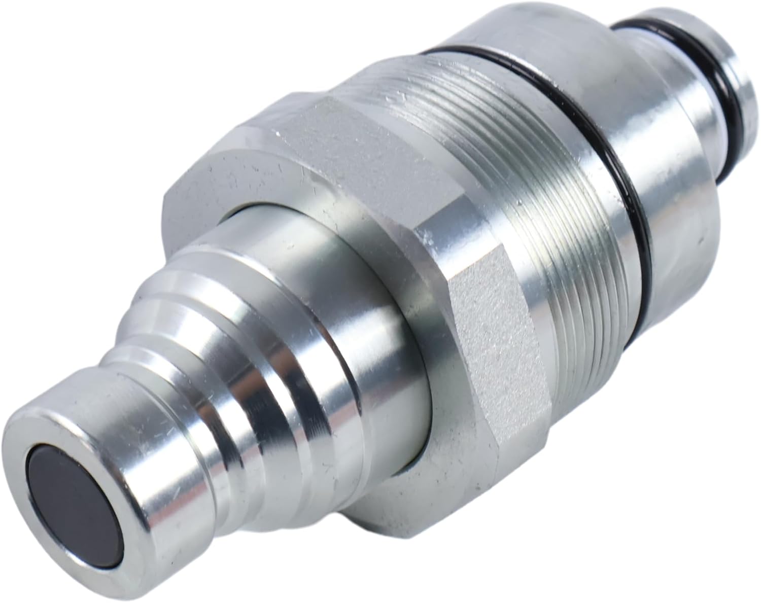 V1311-77140 7246799 AT406474 Hydraulic Male Flat Face Quick Coupler 48mm Compatible with Kubota SVL75-2 SVL95-2 SSV65 SSV75, Bobcat 753 763 773 863 864 883, JD 318E 319E 320E, 47396760 373-6967
