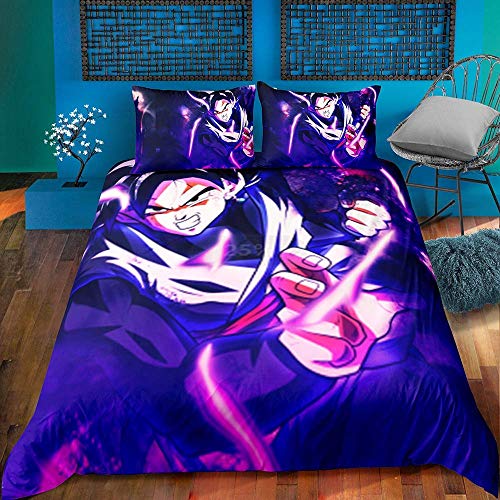 ZZALL Dragon Ball - Juego de Ropa de Cama (Funda de edredón y Funda de Almohada, Microfibra), 9, 200 x 200 cm