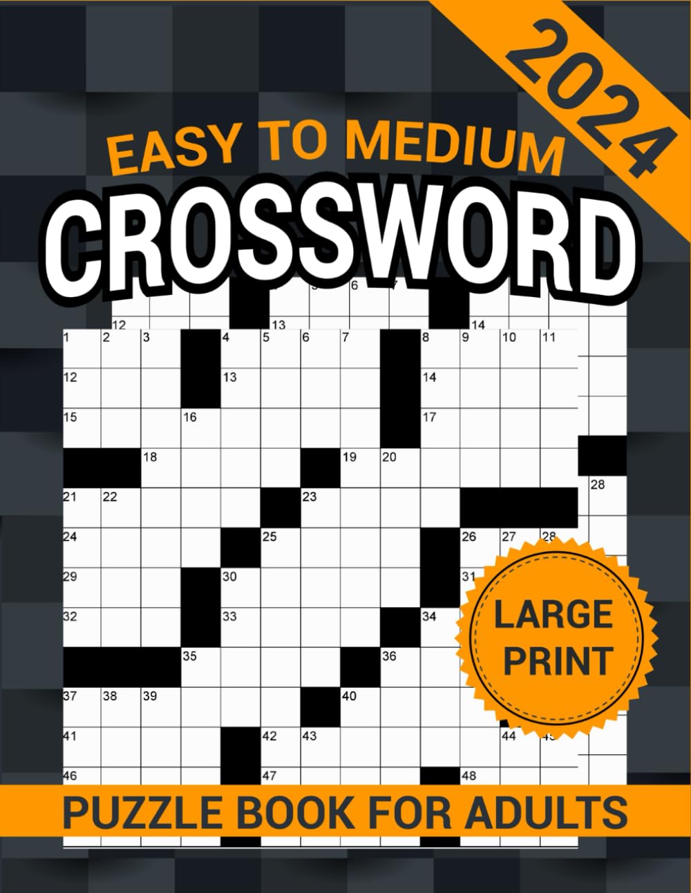 Easy to Medium Crossword Puzzle Books For Adults with Solutions