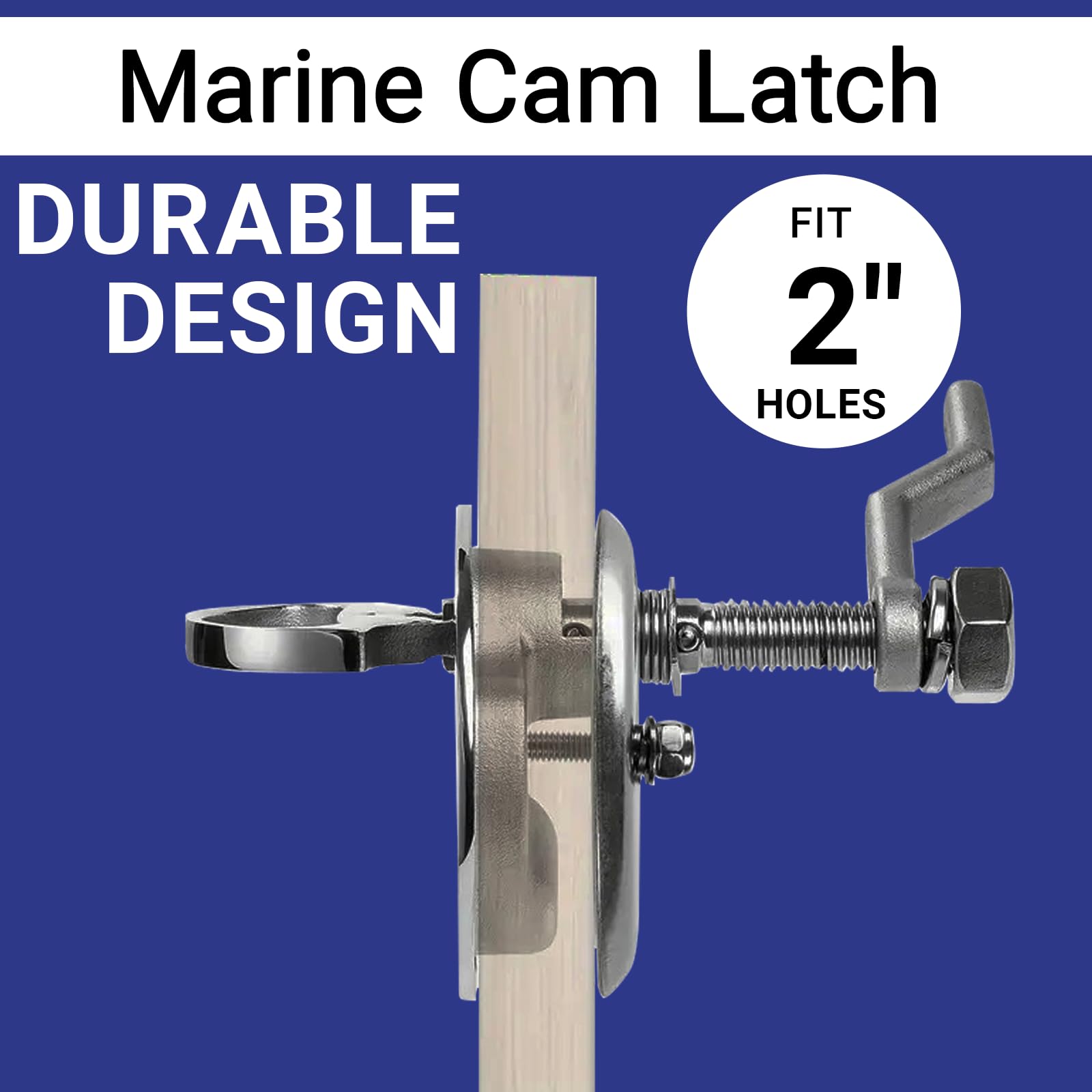OMISTAR 2-Pack Stainless Steel Boat Cam Latches – Adjustable Marine Hatch Latch With Flush Pull Handle For Decks & Hatches