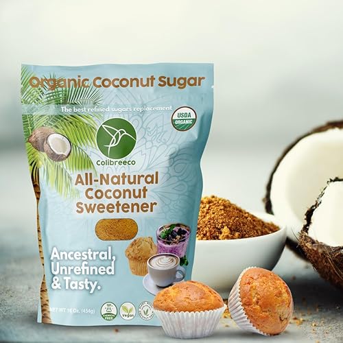 Miniatura 7 de Colibreeco, Azúcar de coco orgánico, edulcorante de coco totalmente natural néctar de palma de coco orgánico evaporado, sin refinar, sin procesar,