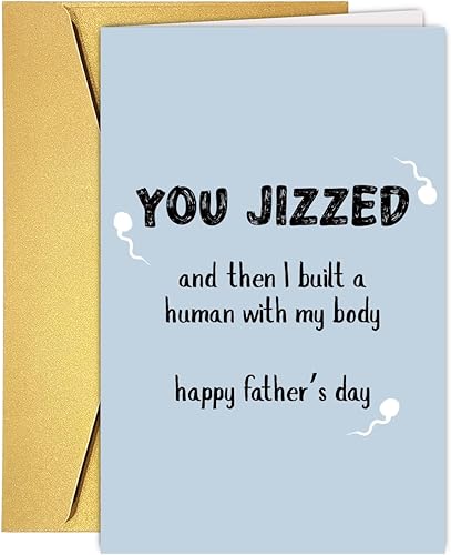 Qamza Funny Fathers Day Card for Husband Boyfriend Fiance Partner Spouse, Humoro