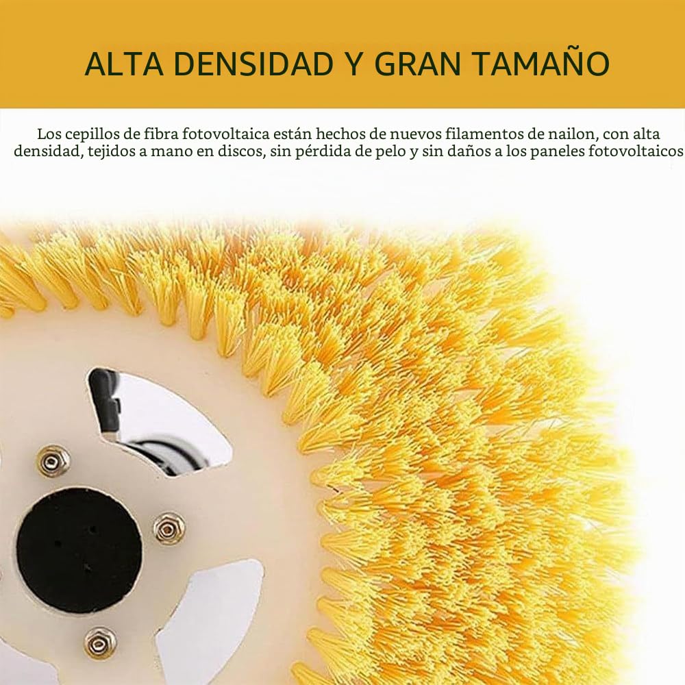 Cepillo Limpieza Paneles Solares,Cepillo para Paneles Solares Limpiando El Techo,Limpiador Placas Fotovoltaicas para La Limpieza Paneles Solares y Fotovoltaicos,Gpbb7.5M