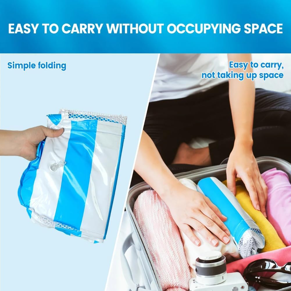 Inflatable Pool Floats Swimming Pool Water Hammock, Pool Rafts Lounge Chairs Floating, 4-in-1 Multi-Purpose Pool Floaties Toys for Adults Vacation Fun and Rest