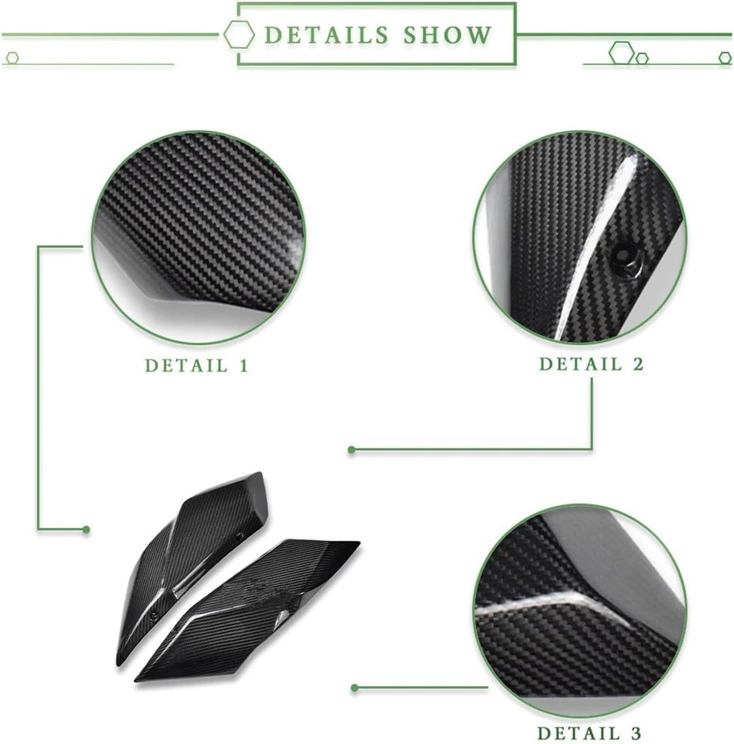 オートバイ固定翼スポイラーフェアリングフロントエアロダイナミック