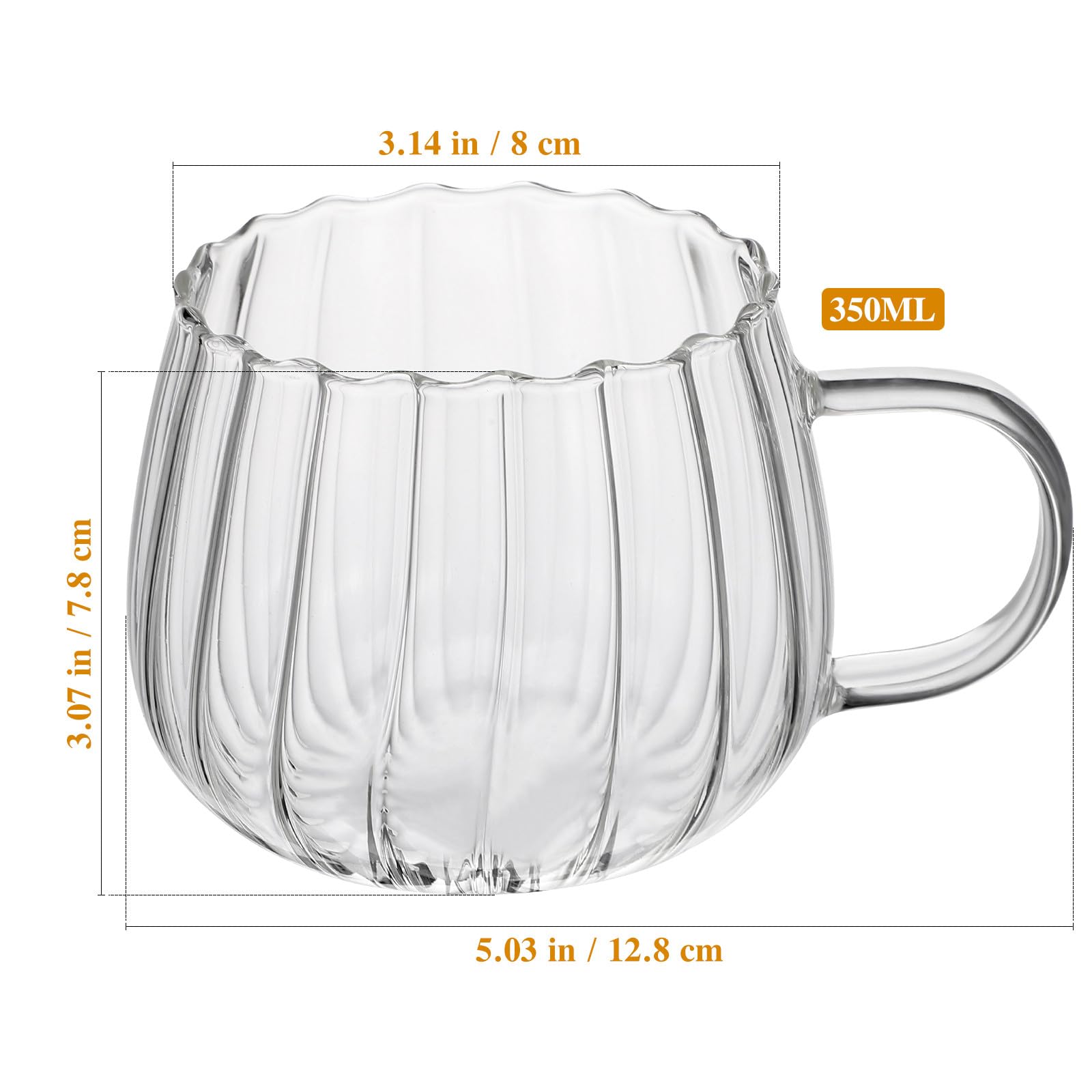 2piezas Vasos De Desayuno De Vidrio Transparente De Vaso De Agua Para Bebidas y Café Para Desayunos Casa o Oficina