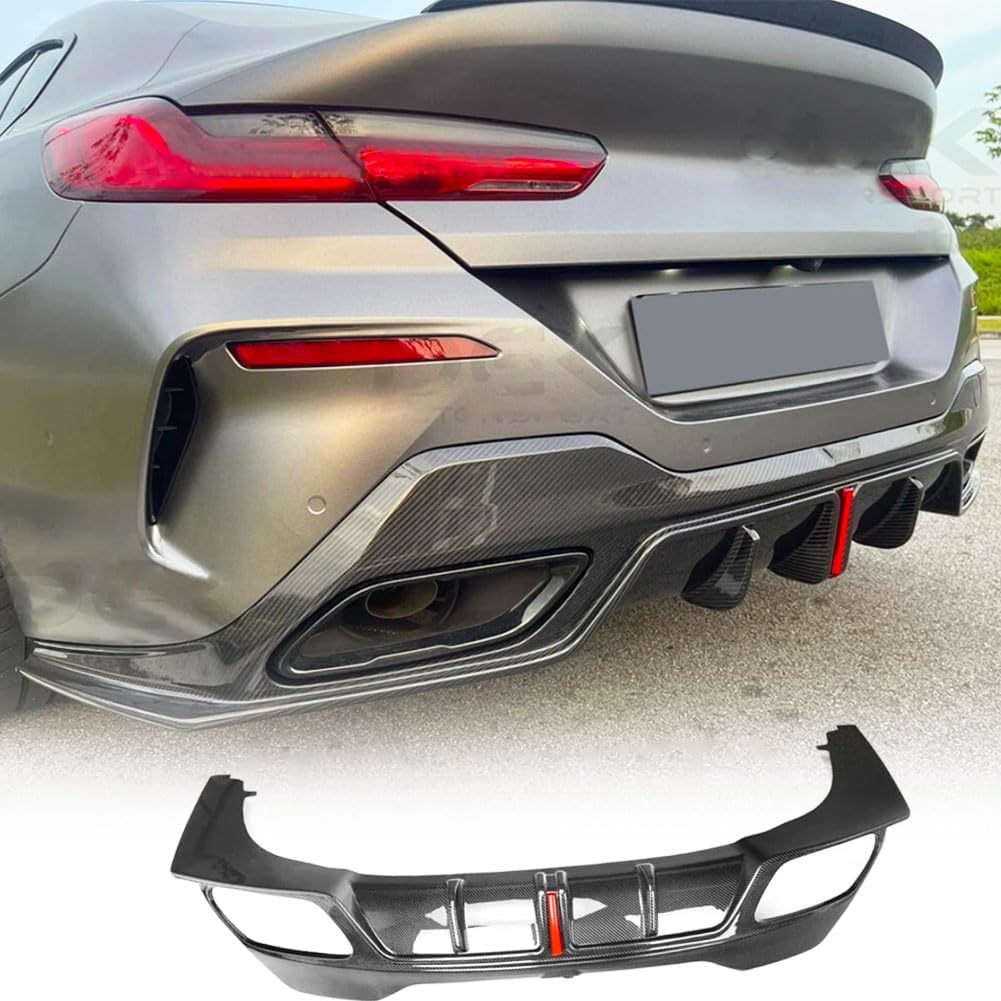 Real Carbon Fiber Rear Bumper Lip Diffuser Fits for BMW 8 Series G16 840i M-Sport 4D Sedan 2018-2023 Lower Bumper Lip Spoiler Body Kit Factory Outlet
