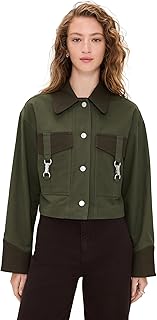 Avec Les Filles Women's Oversize Crop Trucker Jacket