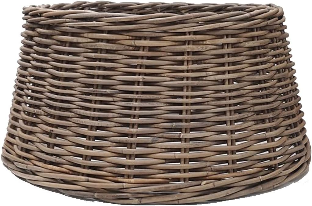 Christmas Tree Woven Wicker Basket Ring Skirt Stand Cover
