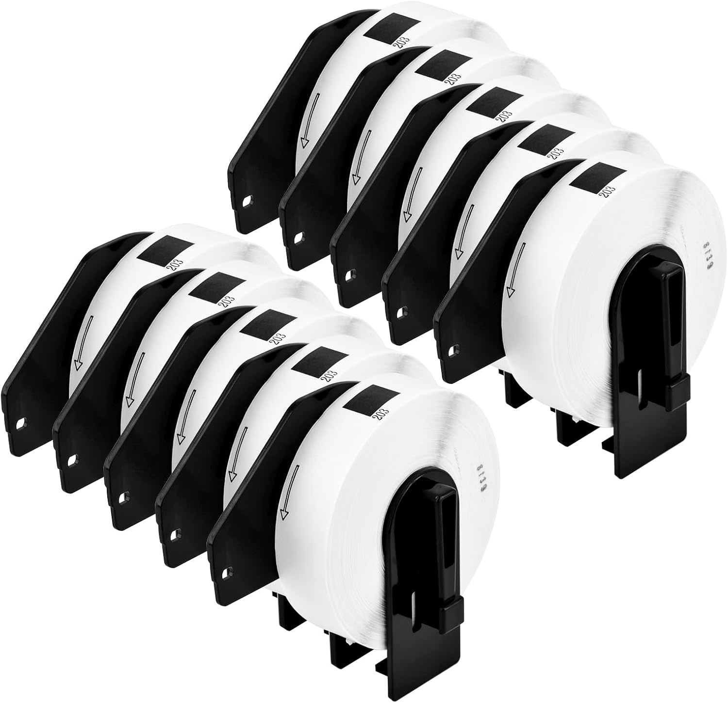 USUPERINK 10 Roll (300 Labels per Roll) Compatible for Brother DK1203 DK-1203 File Folder Label 2/3" X 3-7/16'' 17mm x 87mm White Paper Shipping Barcodes Labels for QL-500 QL-500A QL-500BS QL-500BW