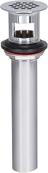 EZ-FLO 1-1/4 Inch x 8 Inch Replacement Bathroom Sink Grid Strainer, Chrome Plated, 35072