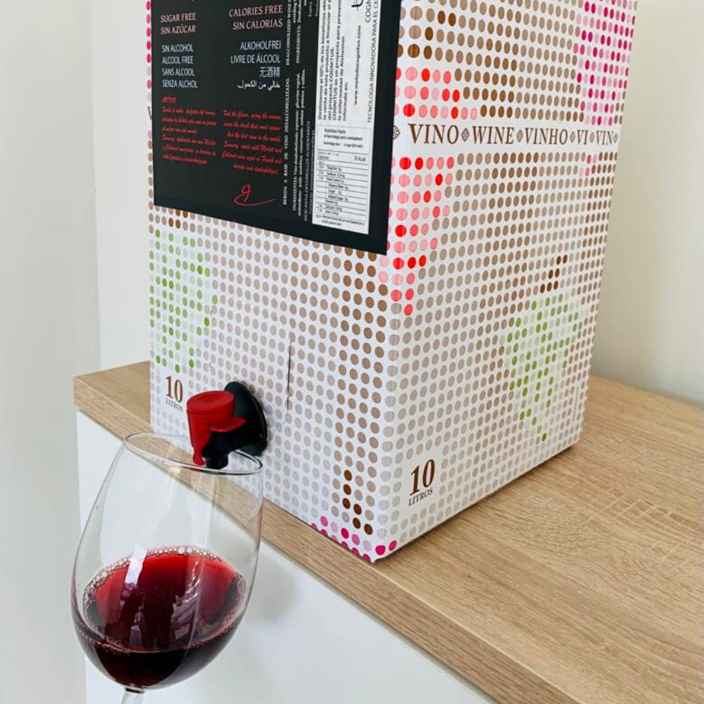 0,0 Alkoholfreier Premium-Weißwein | Bag in Box 10 Liter | Äquivalent zu mehr als 13 Flaschen à 750 ml | Halal Food | Spanischer Wein