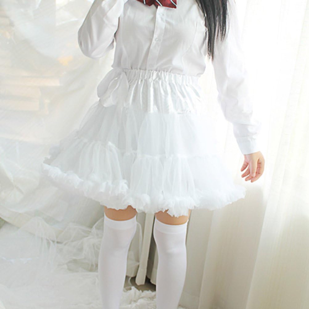 Women's Petticoat Skirt Elastic High Waist Ballet Sweet Puffy Skirt Princess Mesh Tulle Fluffy Skirts - Image 7