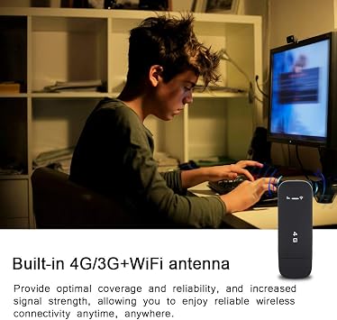 4G LTE USB Router, High Speed Portable Mobile Hotspot Wireless Network Smart Travel Router for Business Travelers