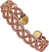 Vista 15 de Handmade Elegant Copper Bracelet for Women - Pure Copper Bracelet for Pain Relief and Stress Relief - Adjustable Entwisted Copper Bracelet to Fit