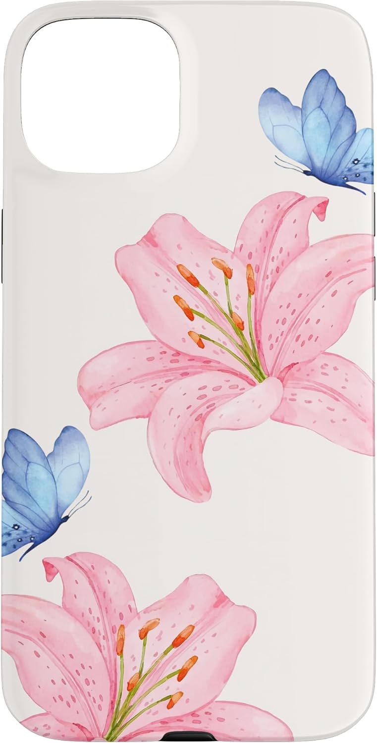 Flowers Blooming Tiger Lily Aesthetic Flowers Y2K Case for iPhone 15 Plus