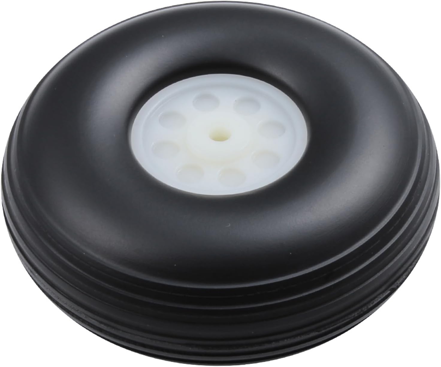 HobbyPark RC Airplane Wheels and Tires PU with Plastic Hub (2-Pack) (2.5"/Φ63mm)