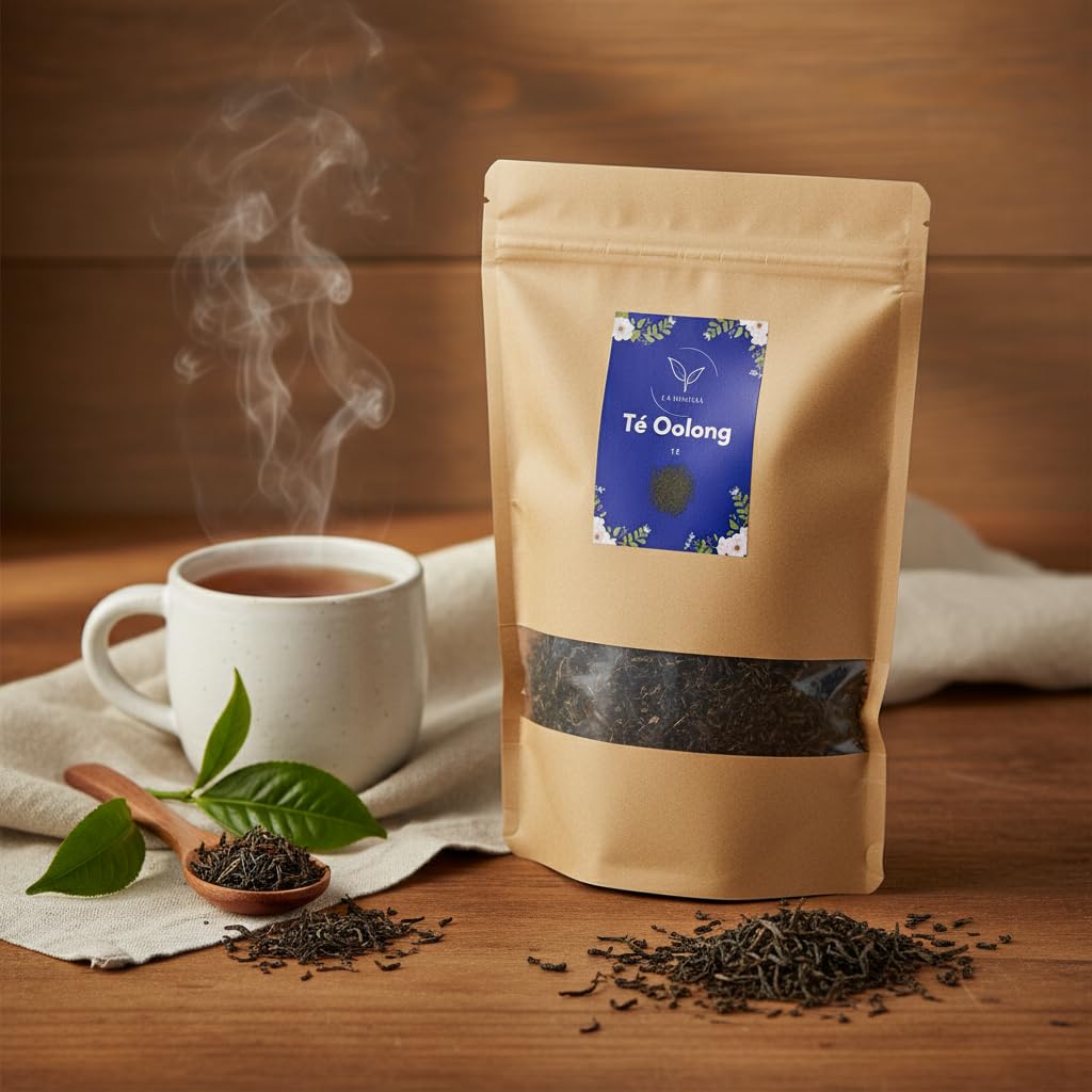 Té Oolong a Granel 100% Natural Bajo en Cafeína – Té Azul Semioxidado de Calidad Extra – Infusión Antioxidante – Ideal para Adelgazar y Bienestar Digestivo (1000 g, Té Oolong)