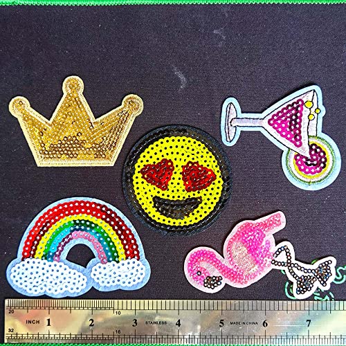 Qingxii Decorr QX-T0146 Assorted Colorful Sweet Sewing On/Iron On Embroidered Sequin Patches Sewing Decorating Diy Craft Embarrassment Applique Patches thumb #6