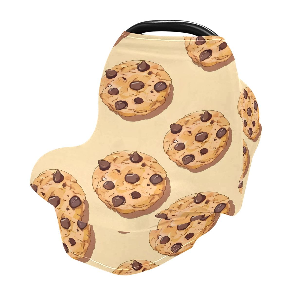 Baby Car Seat Canopy Covers Nursing Cover Stretchy Boys Girls Biscuits Cookies Carrier Cover Breastfeeding Cover Breathable