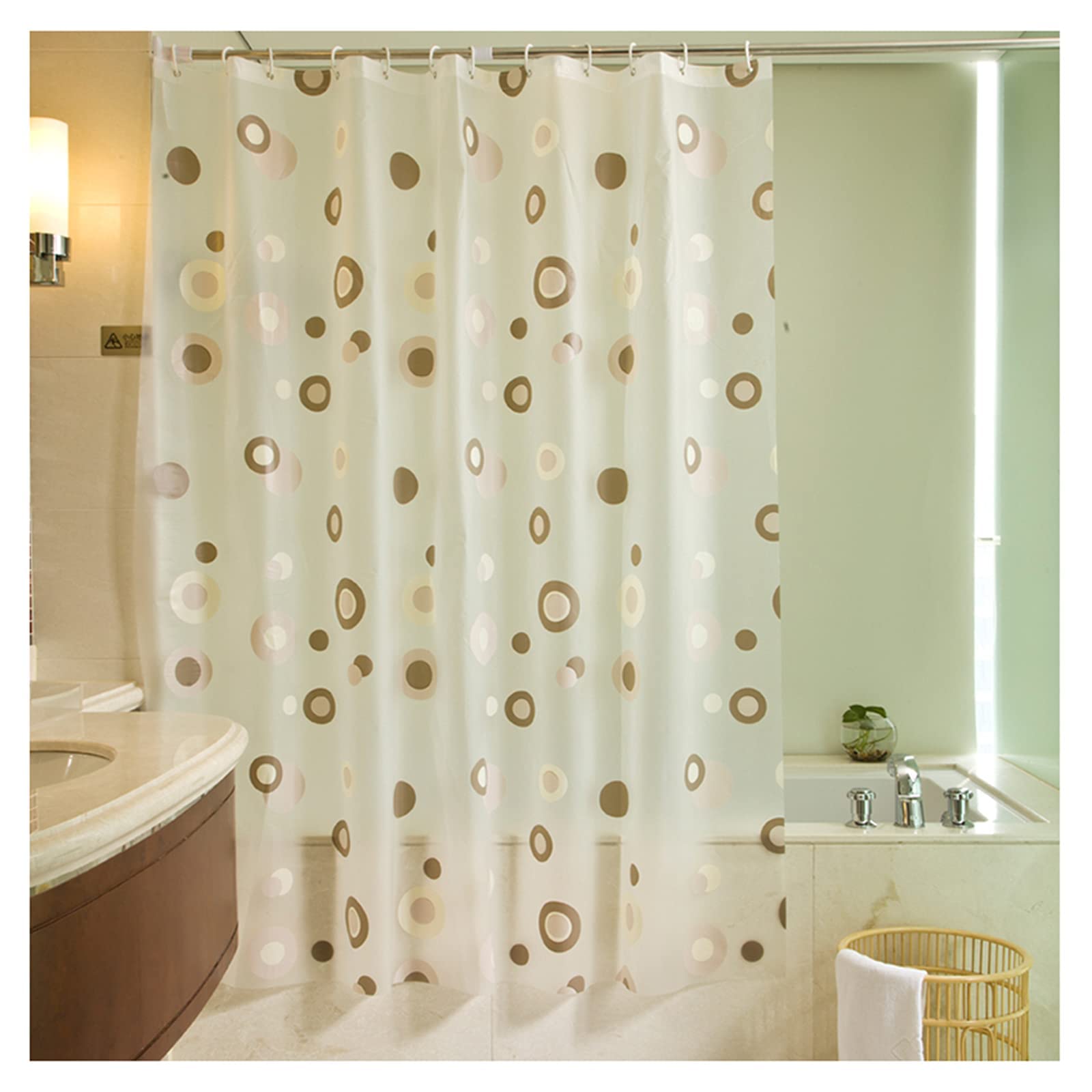 Rideau de douche personnalisé imperméable en taille 180x200 cm pour maison et hôtel