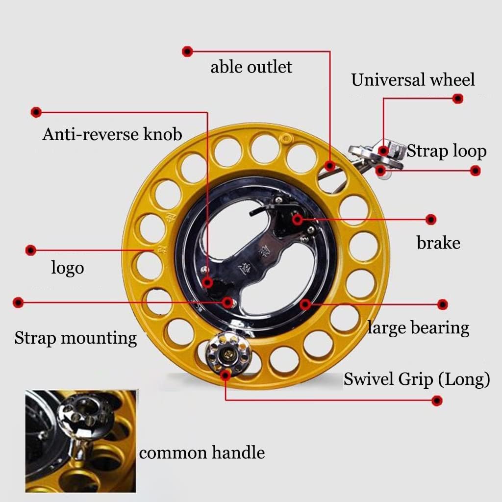 Kite Reel Winder, Kites Professional Reel Grip Wheel Handle,Wind Spinner,Lock Function Outdoor,for Kids and Adults
