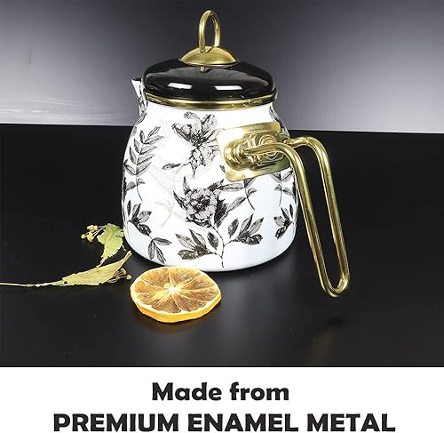 Miniatura 5 de Juego de tetera turca vintage, tetera para estufa, estufa, parte superior, infusor decorativo, tazas de fiesta, vasos, caldera única, colador