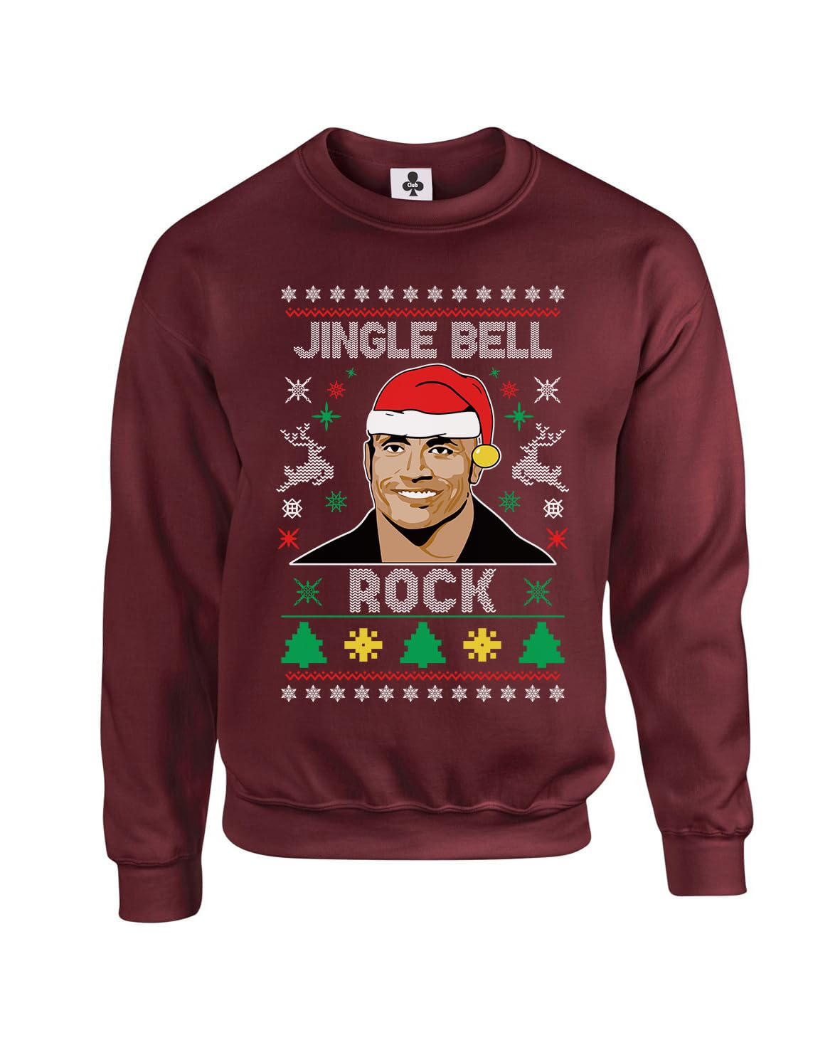New Spirit Original Unisex Maroon New Jingle Bell Rock Xmas Christmas Funny Adults Sweatshirt Jumper