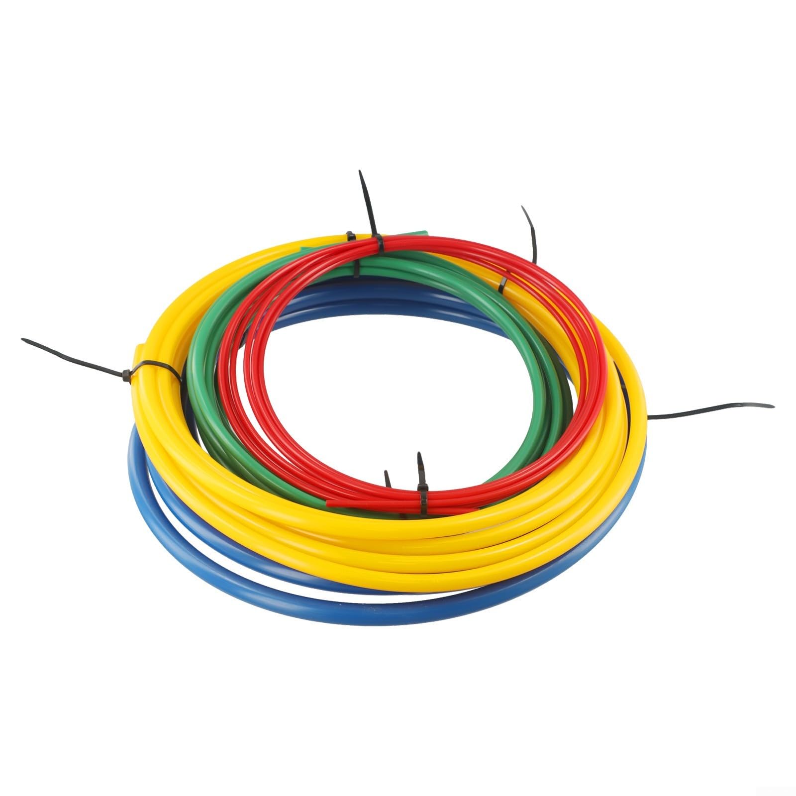 Kit de cintrage pour tuyaux en cuivre pour climatisation - En plastique PE - Avec 4 tailles - Bandes flexibles intégrées - Pour tuyaux de 1/4, 3/8, 1/2, 5/8", longueur : 4 m, modèle CT-205