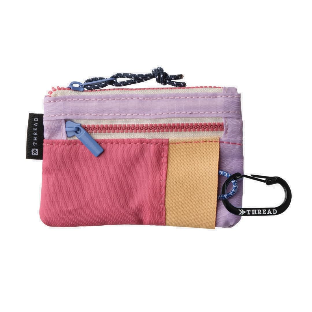 Thread Wallets Pouch Wallet – Compact Zip Wallet with Clear ID Window, Coin & Card Pockets, and Key Stash – Lightweight Rip-Stop Travel Wallet for Men