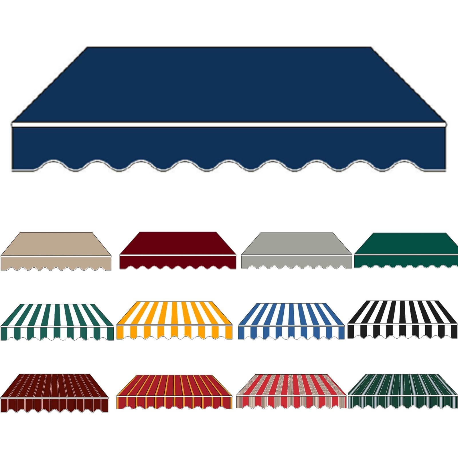 Mshgsku Light Retractable Canvas Awning Replacement Fabricoutdoor Sunshade Canopyoxford Cloth Tarpaulin Multiple Sizes For Courtyards & Porches Weatherresistant Sun Protection.