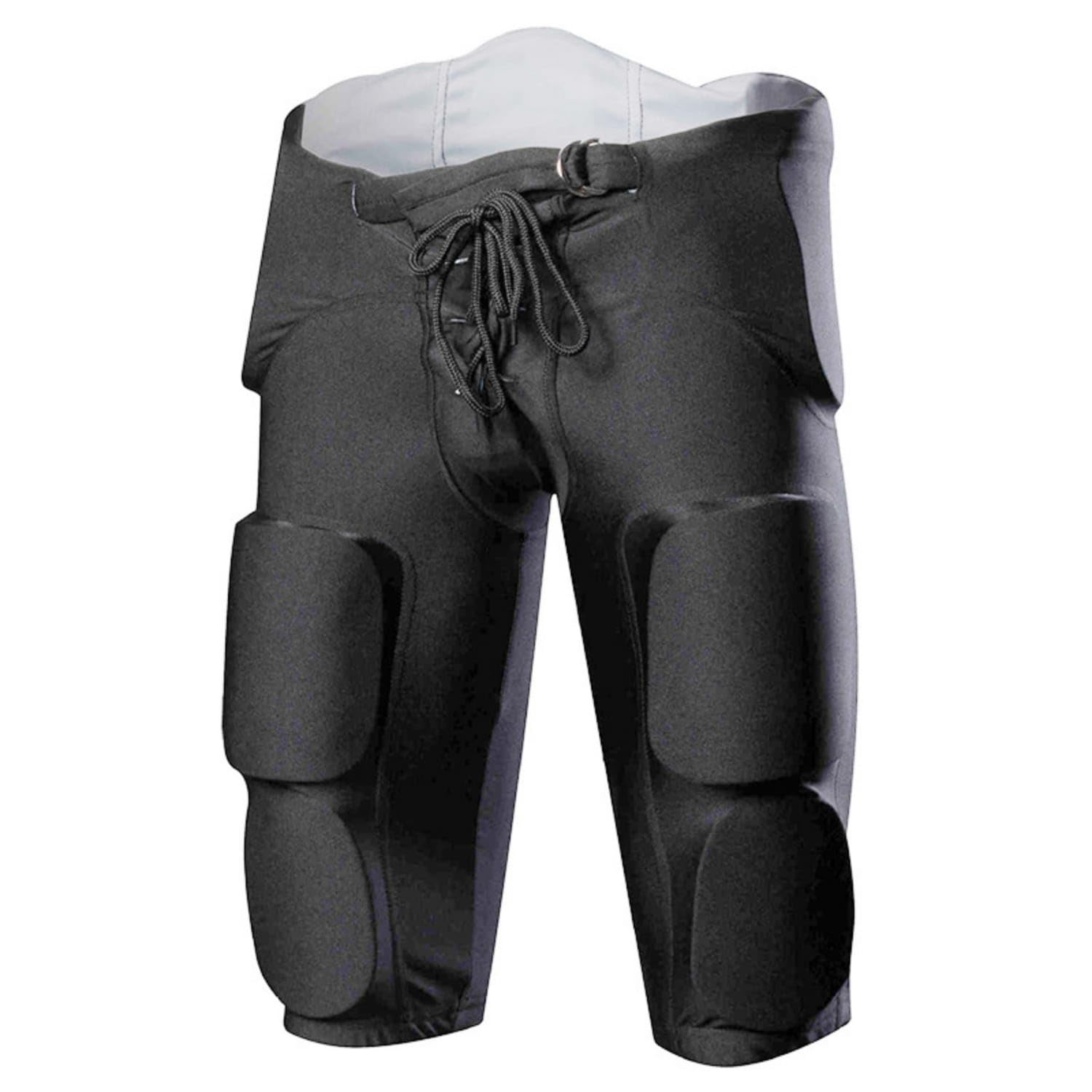 Impact-Absorbing Compression Shorts with Pads Form-Fitting Safeguarding Shorts Athletic Apparel Flexible for Football Players, Athletes, Rugby, Sports Training, L, Children Black-image-17