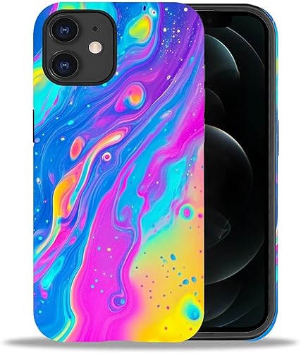 Miniatura 81 de DAIZAG Funda compatible con iPhone 11 Pro Max, hermosa carcasa rígida híbrida de plástico TPU con diseño de pájaro colorido + funda protectora de