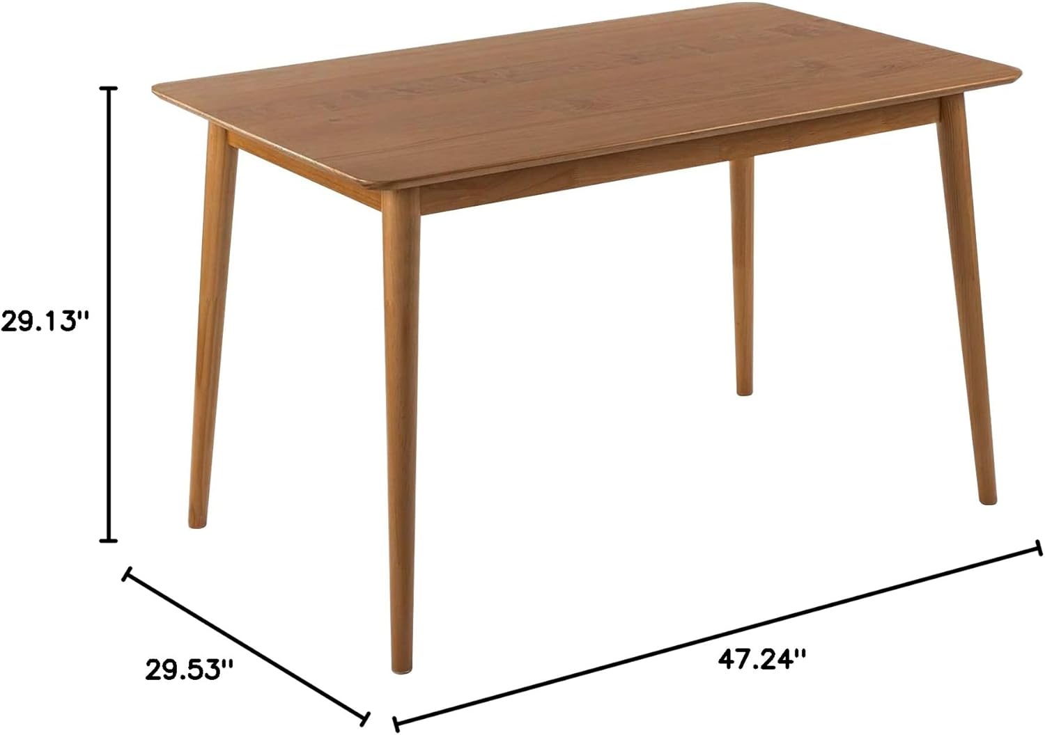 47″ Dining Table Kitchen Table Dining Room Table Small Kitchen Table for Small Spaces Table Modern Home Furniture Dinner Table Rectangular (Natural)
