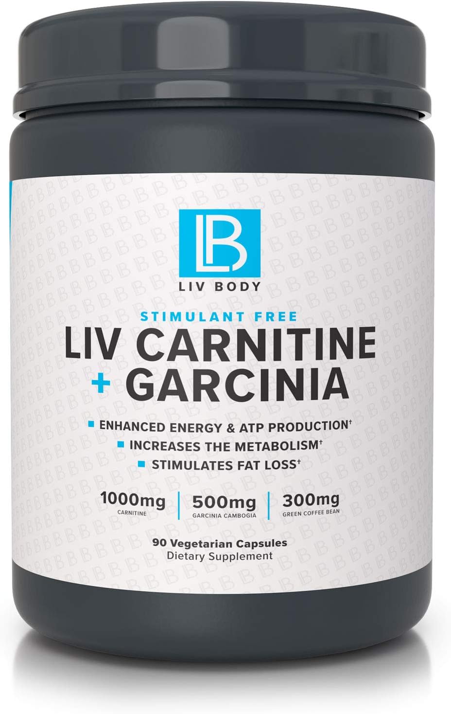 LIV Body | LIV Carnitine + Garcinia | Stimulant Free, 1000mg of Carnitine, 500mg of Garcinia Cambogia & 300mg of Green Coffee Bean