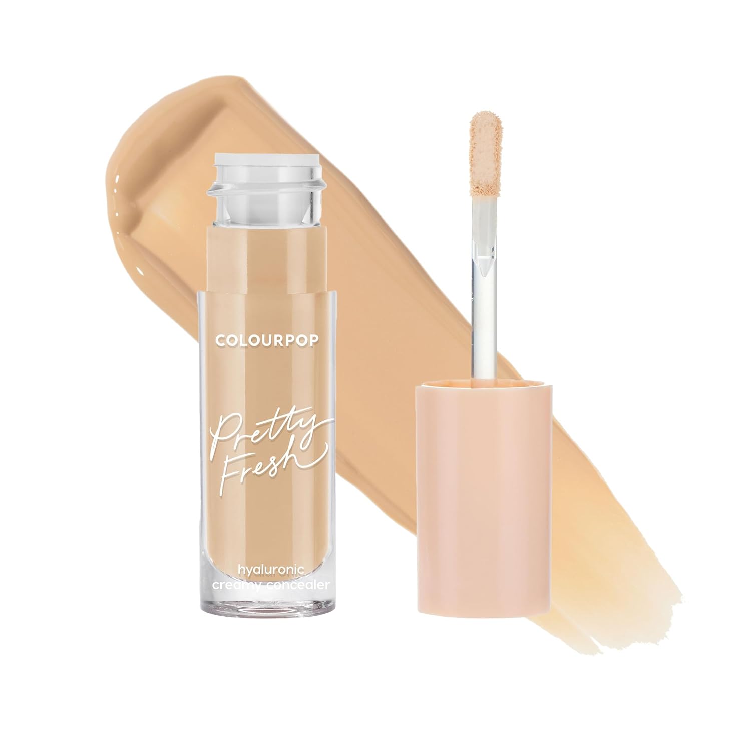 ColourPop Pretty Fresh Creamy Concealer - Full Coverage Concealer with a Natural Finish - Formulated with Hyaluronic Acid & Coconut Water for Instant Hydration - Medium - 90W (0.3 oz)