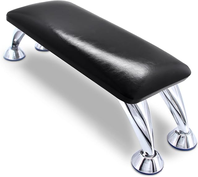 Big Nail Arm Rest Cushion, Microfiber Leather Manicure Hand Rest, Professional Nail Hand Rest Cushion Pillow Stand (Black)