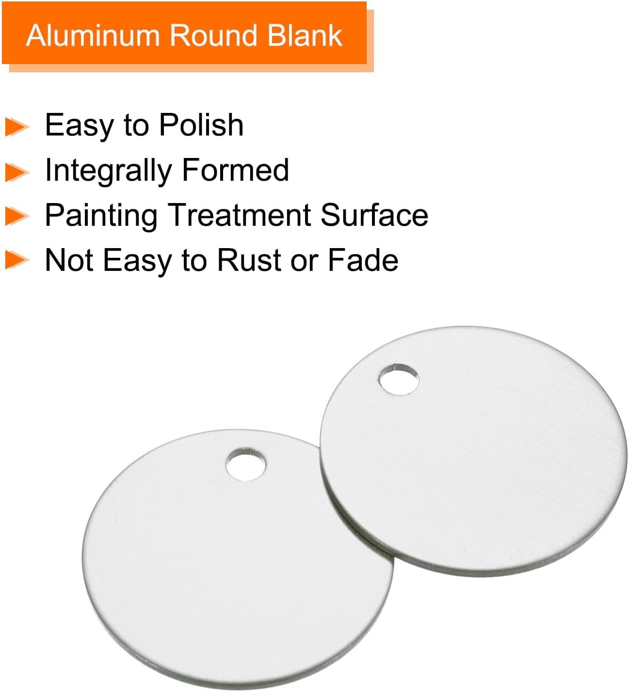 MECCANIXITY Metal Stamping Tags,1 Inch Round Silvery Aluminum Stamping Blanks for Necklace Bracelet Dog Pet ID Jewelry Making 20Pcs - Image 4