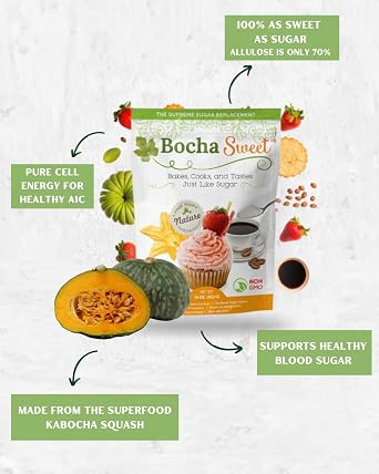 BochaSweet The Supreme Sugar Replacement (16 oz) - 1:1 Granular Sugar Substitute - Perfect for Baking, Keto-Friendly, Zero Glycemic, Non GMO, No Bitter Aftertaste